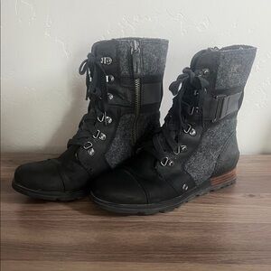 Sorel Black and Gray Boots